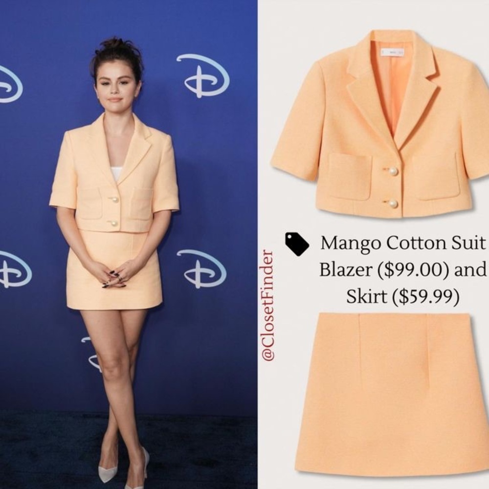 Mango Peach cotton suit Skirt Medium